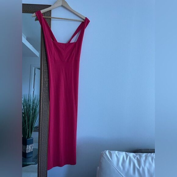𝅺COLDWATER creek petite medium PM cross back stretch babydoll maxi dress - Picture 1 of 6